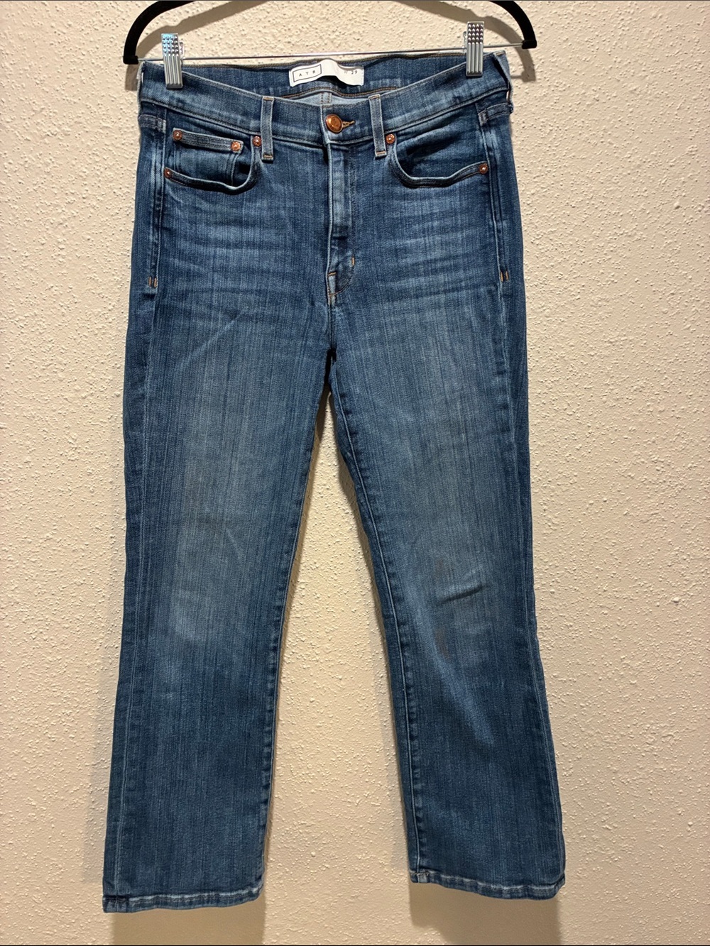 AYR Women's Blue Straight-Leg Jeans